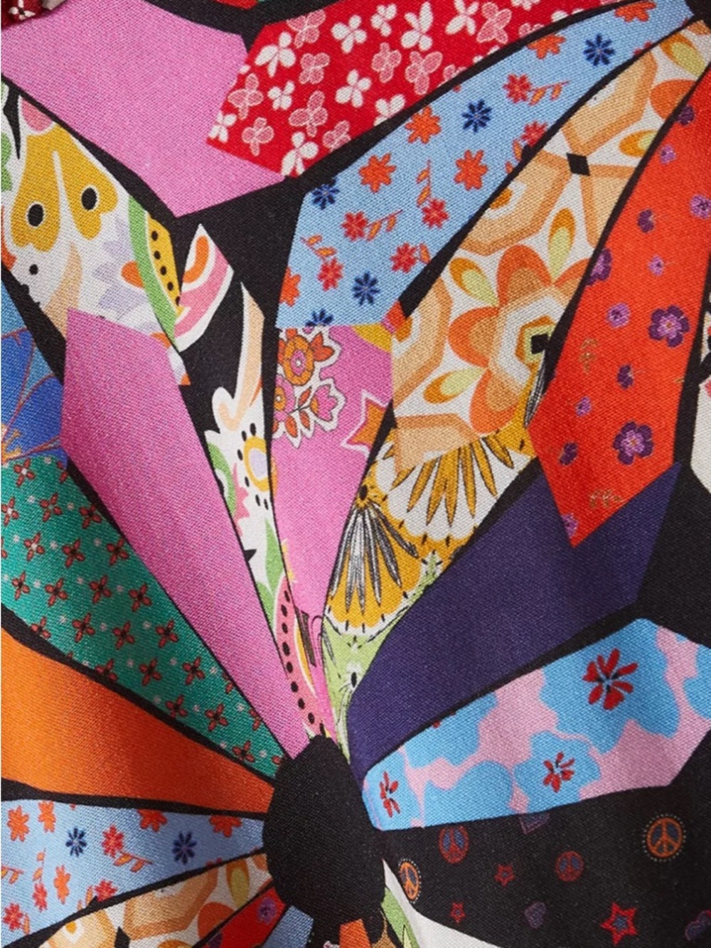 NEVER FULLY DRESSED Patchwork Halle Midi Dress in Ecovero-viscose - Picture 4 of 6